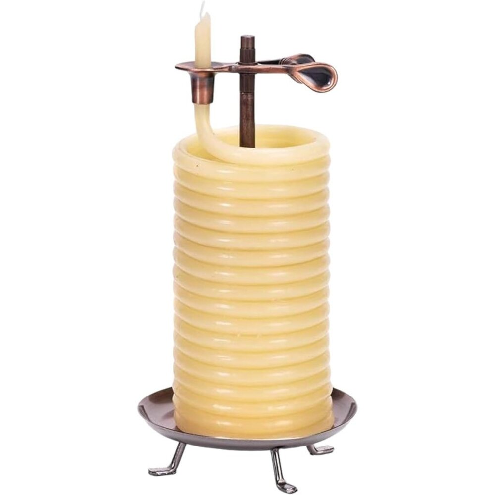Candle by the Hour 80-Hour Citronella Beeswax Candle Yellow Eco-Friendly Cotton